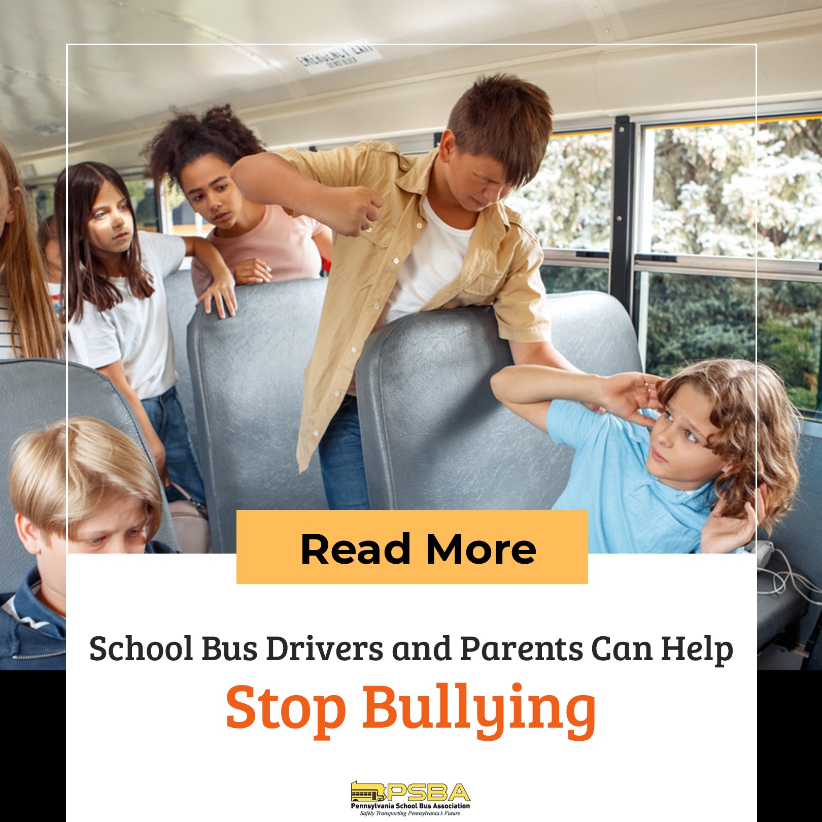 School Bus Drivers and Parents Can Help Stop Bullying