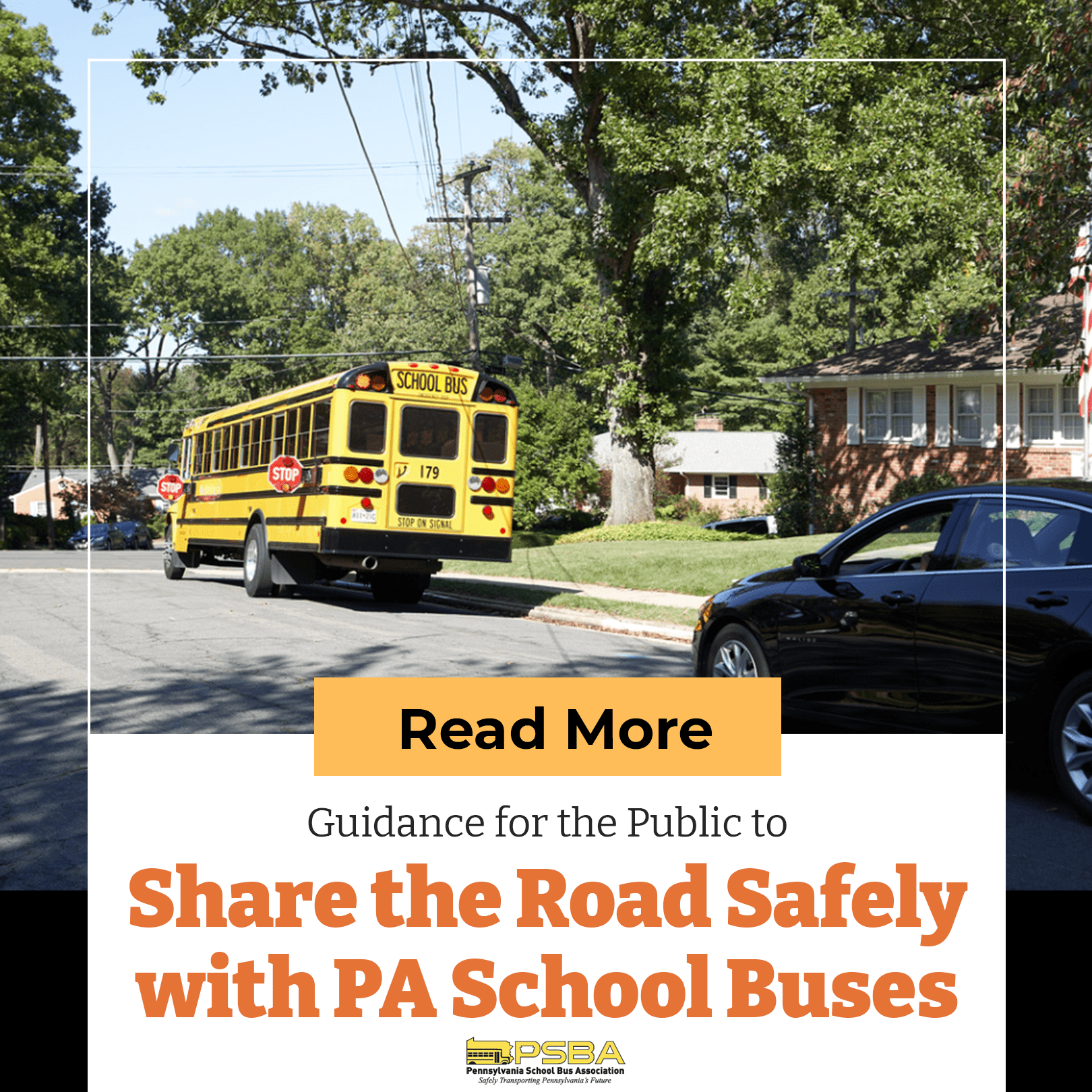 Guidance for the Public to Share Road Safely with PA School Buses